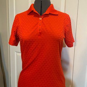 Womens Dark Orange Antigua Golf Polo